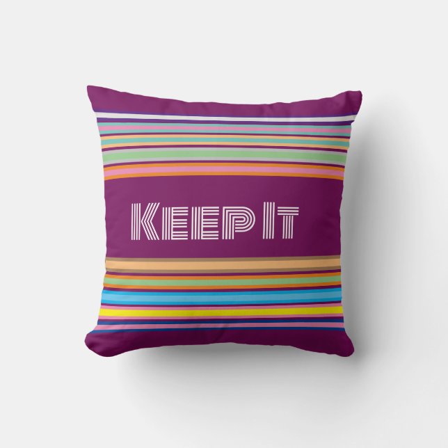 Top Quality  Pillow with  Colorful Lines  (Front)