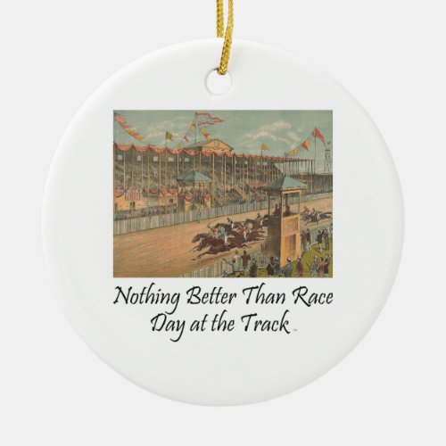 TOP Race Day at the Track Ceramic Ornament