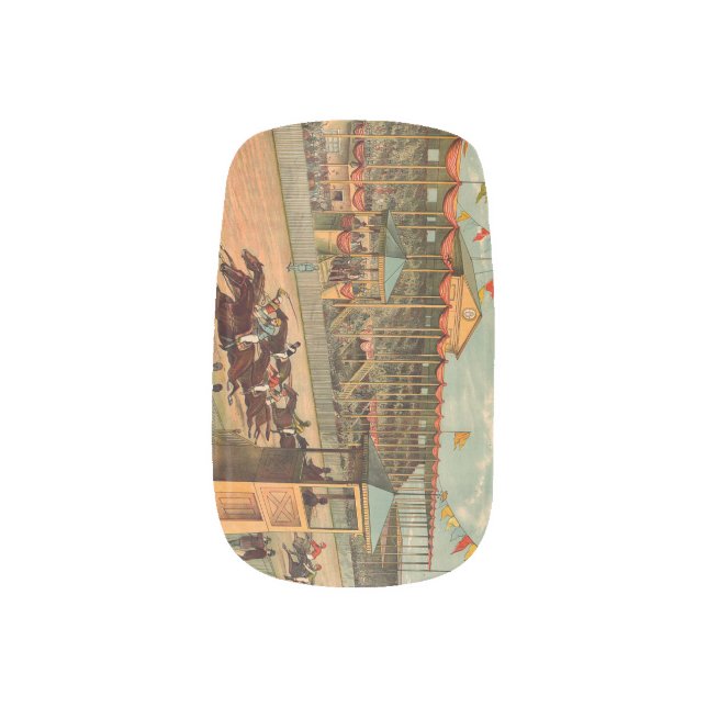 TOP Race Day at the Track Minx Nail Wraps (Left Thumb)