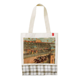 TOP Race Day at the Track Zazzle HEART Tote Bag