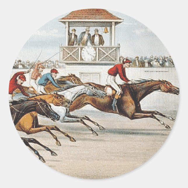 TOP Race to Victory Classic Round Sticker (Front)