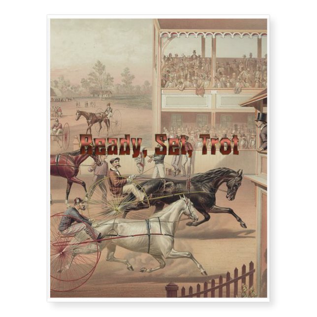 TOP Ready Set Trot Temporary Tattoos (Front)