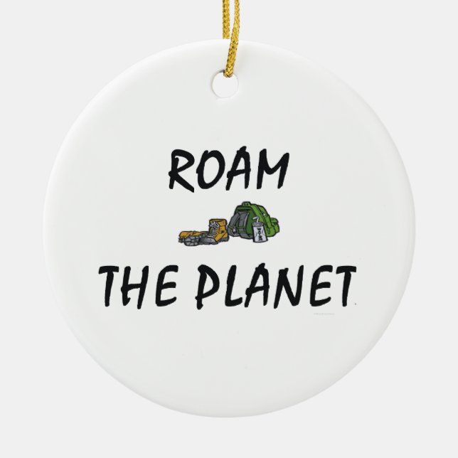 TOP Roam the Planet Ceramic Ornament (Front)