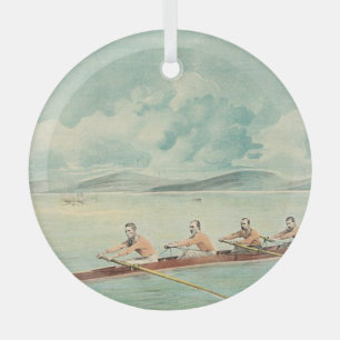 TOP Rower Glass Ornament