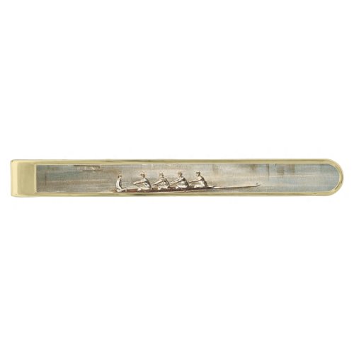 TOP Rowing Gold Finish Tie Bar