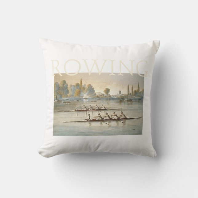 TOP Rowing Throw Pillow (Front)
