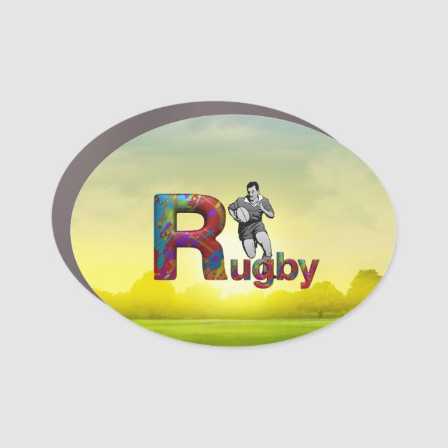 TOP Rugby Car Magnet (Front)