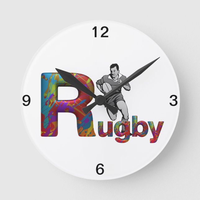 TOP Rugby Round Clock (Front)