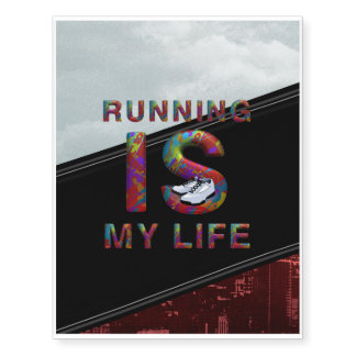 TOP Running is My Life Temporary Tattoos
