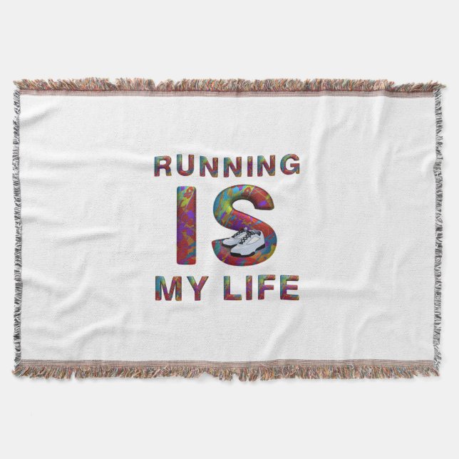 TOP Running is My Life Throw Blanket (Front)