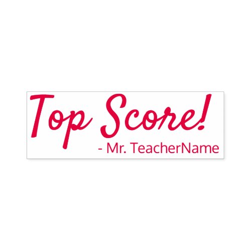 Top Score  Custom Educator Name Self_inking Stamp