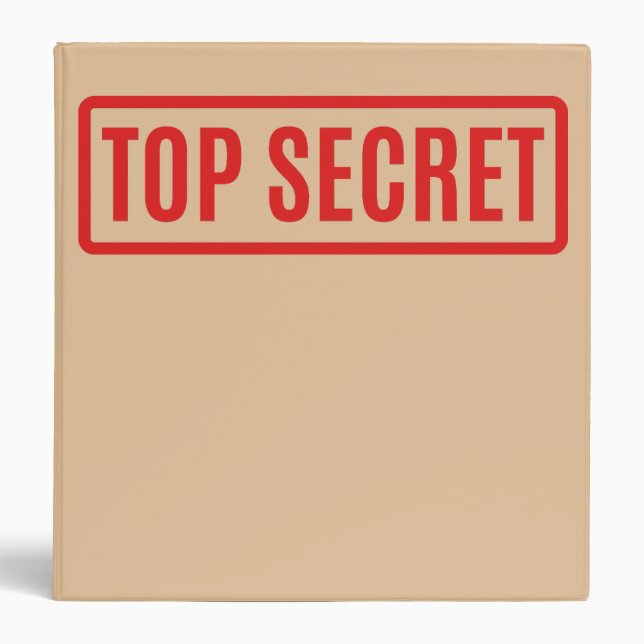 Top Secret 3 Ring Binder (Front)