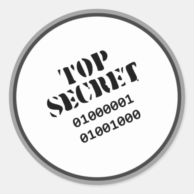 Top Secret AH2010 Classic Round Sticker (Front)