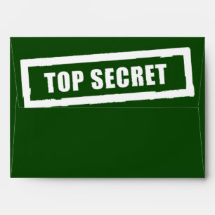 Top Secret Any Color Army green Invitation Card Envelope