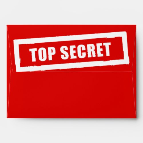 Top Secret Any Color Holiday Red Invitation Card Envelope