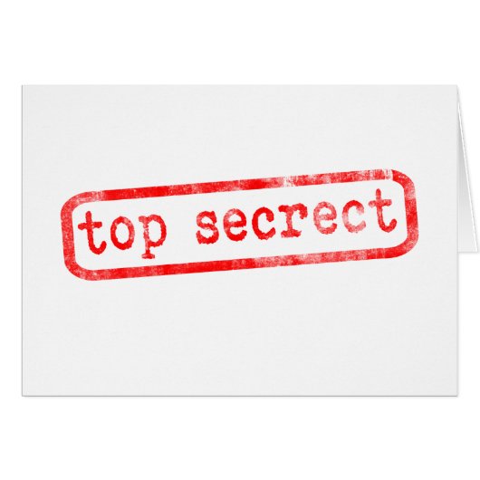 Top Secret Cards (Front Horizontal)