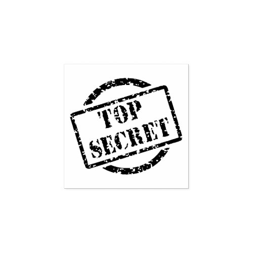 Top Secret Classic Sign Rubber Stamp