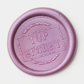 Top Secret Classic Sign Wax Seal Sticker by DippyDoodle at Zazzle