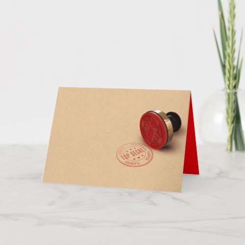 Top Secret Classified Ink Stamp Card