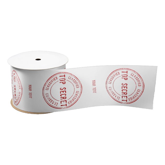 Top Secret Classified Stamp personalized Ribbon (Spool)