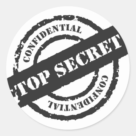 Top Secret Confidential Classic Round Sticker Zazzle Com