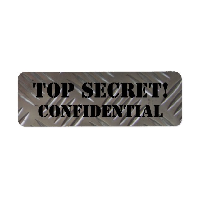 top secret - confidential label (Front)