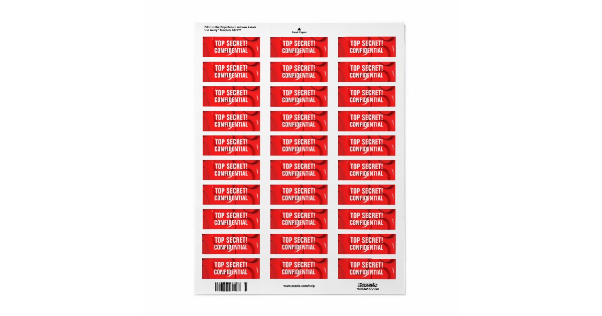 top secret - confidential labels | Zazzle