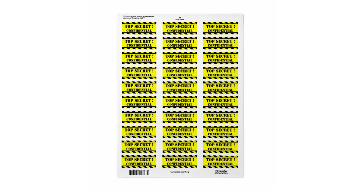 top secret - confidential labels | Zazzle