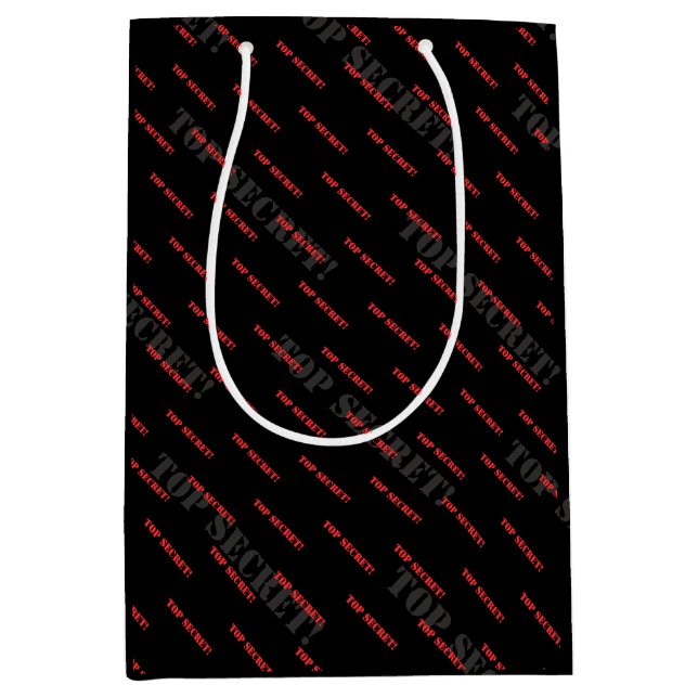 top secret - confidential medium gift bag (Front)