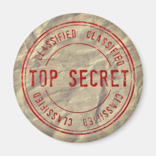 Top Secret Confidential on Kraft Paper Magnet