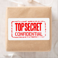 Top Secret confidential red rubber stamp shipping