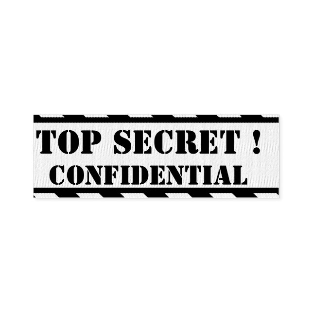 top secret - confidential self-inking stamp (Design)