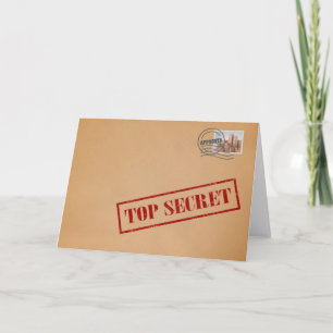 Top Secret Envelope Greeting Card