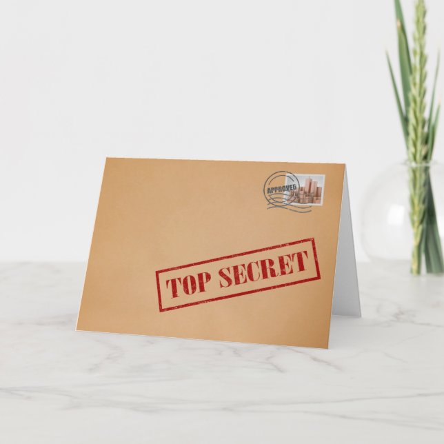 Top Secret Envelope Greeting Card (Front)