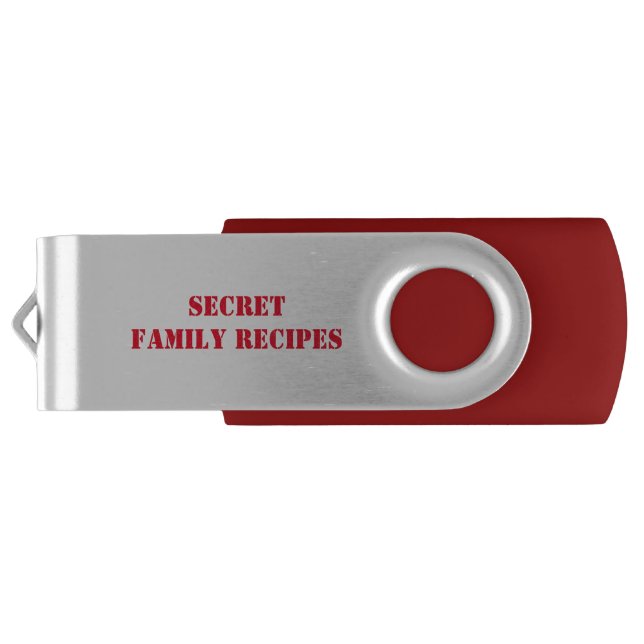 Top Secret Family Recipes USB Flash Drive (Back)