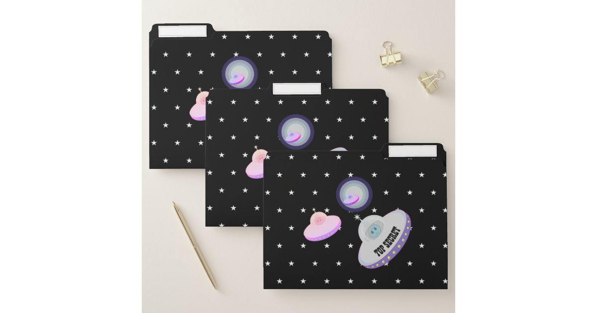 Top Secret Flying Saucers File Folder Zazzle Com