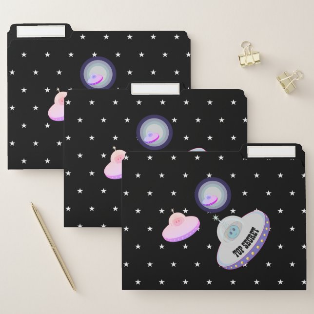 Top Secret Flying Saucers File Folder (Set)
