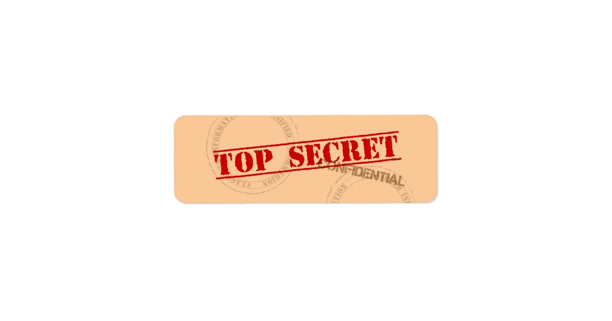 Top Secret Fun Label Stickers Zazzle