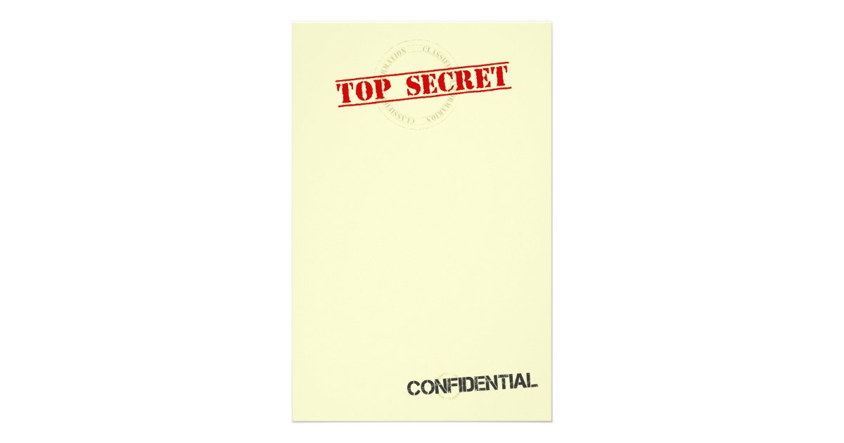 Top Secret Fun Stationary Stationery