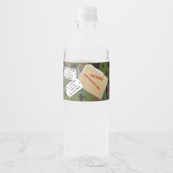 Top Secret Gi Soldier Camouflage Party  Water Bottle Label by Ohhhhilovethat at Zazzle