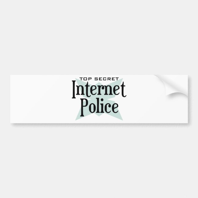 Top Secret Intenet Police Bumper Sticker (Front)