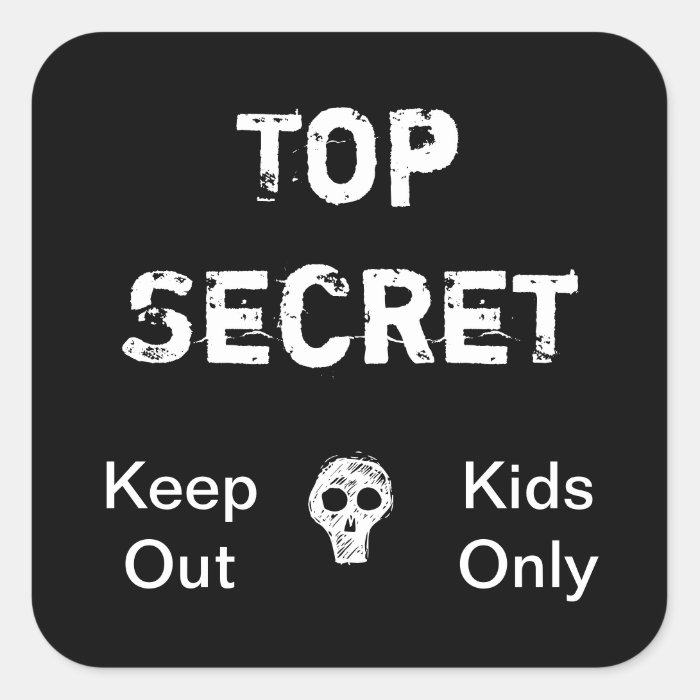 Top Secret Kids Stickers
