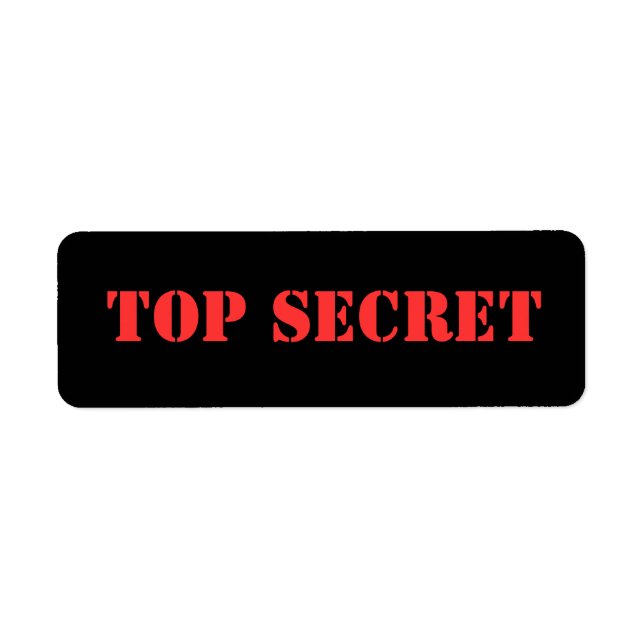 TOP SECRET label (Front)