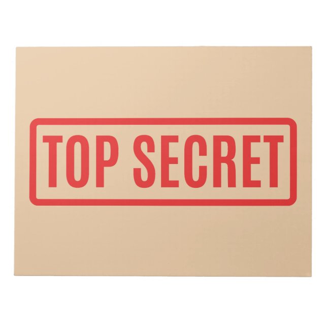 Top Secret Notepad (Front)