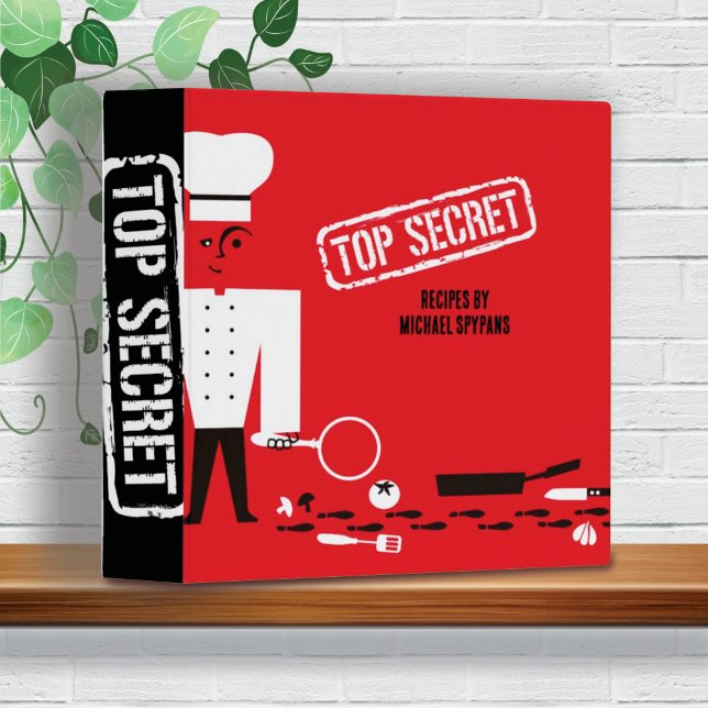 Top secret recipes chef personalized cookbook binder (Creator Uploaded)