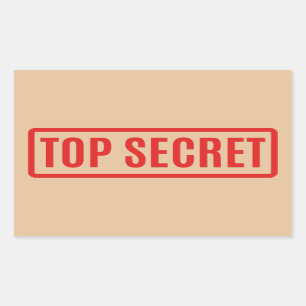 Top Secret Rectangular Sticker