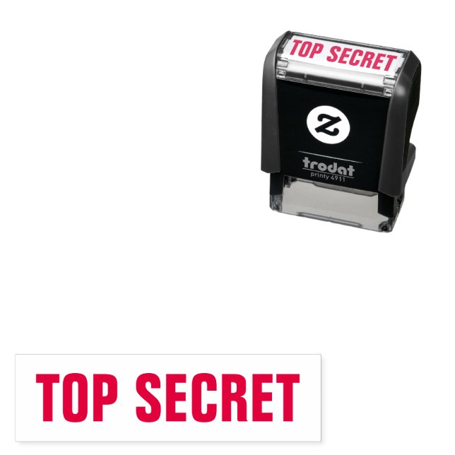 Top Secret Red Self-inking Stamp (In Situ)