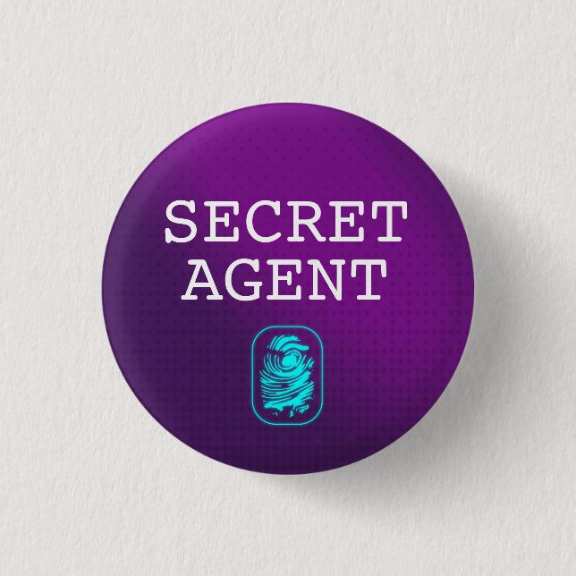 Top Secret / Secret Agent / Classified Button (Front)