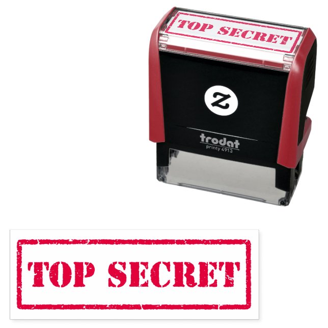 TOP SECRET Self-Inking Rubber Stamp – Vivid Stamp – For Office, Documents, Fun