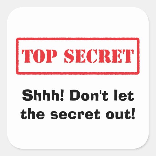 Top Secret Shhh Dont Let The Secret Out Stickers